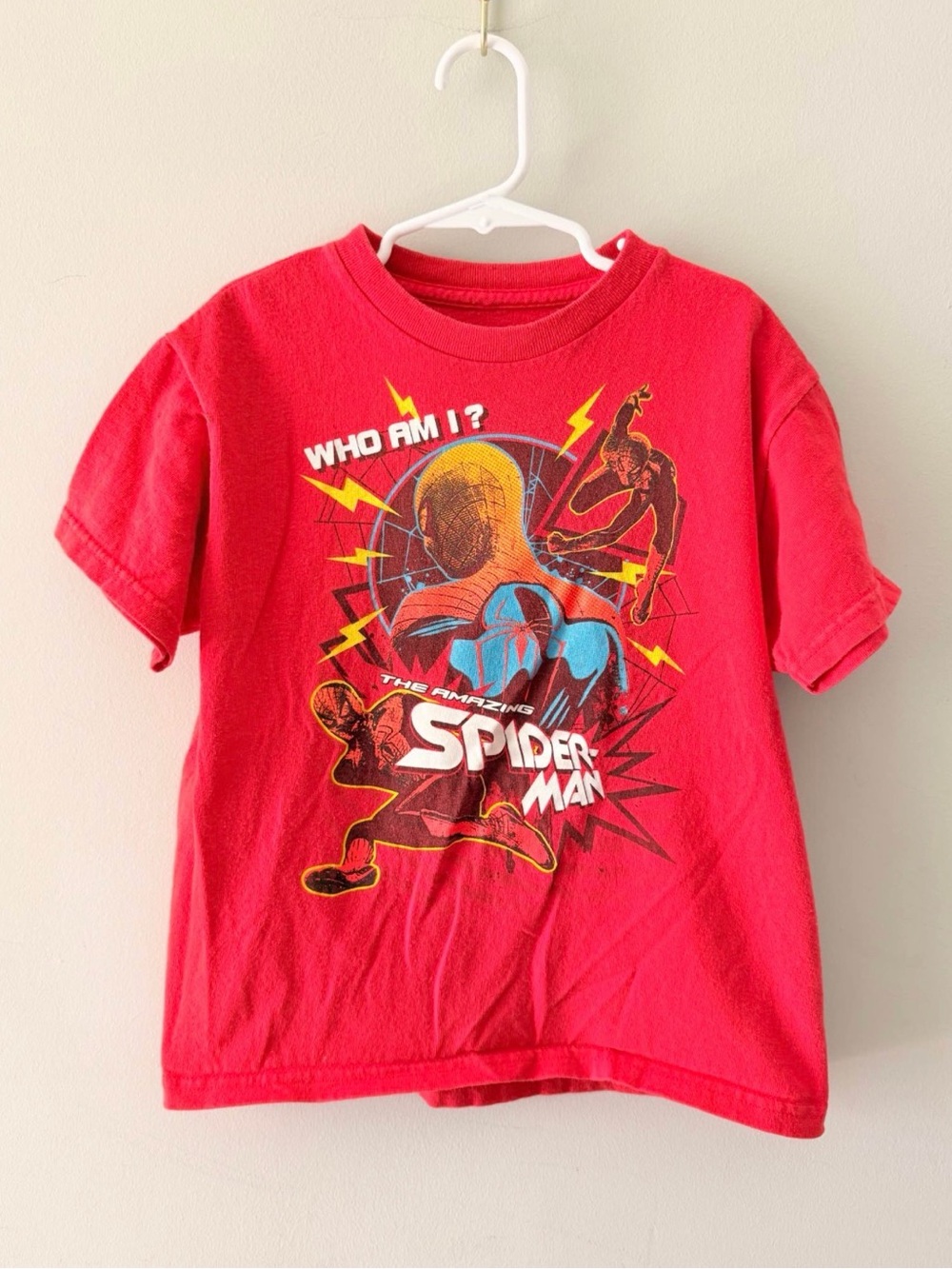 🕷️🕸️Marvel The Amazing SPIDER-MAN Red T-Shirt Size M 8 LARGE Graphic